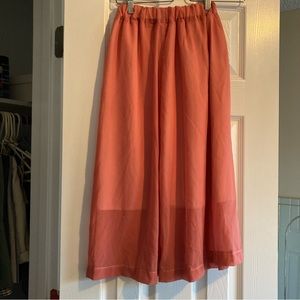 Pink chiffon skirt